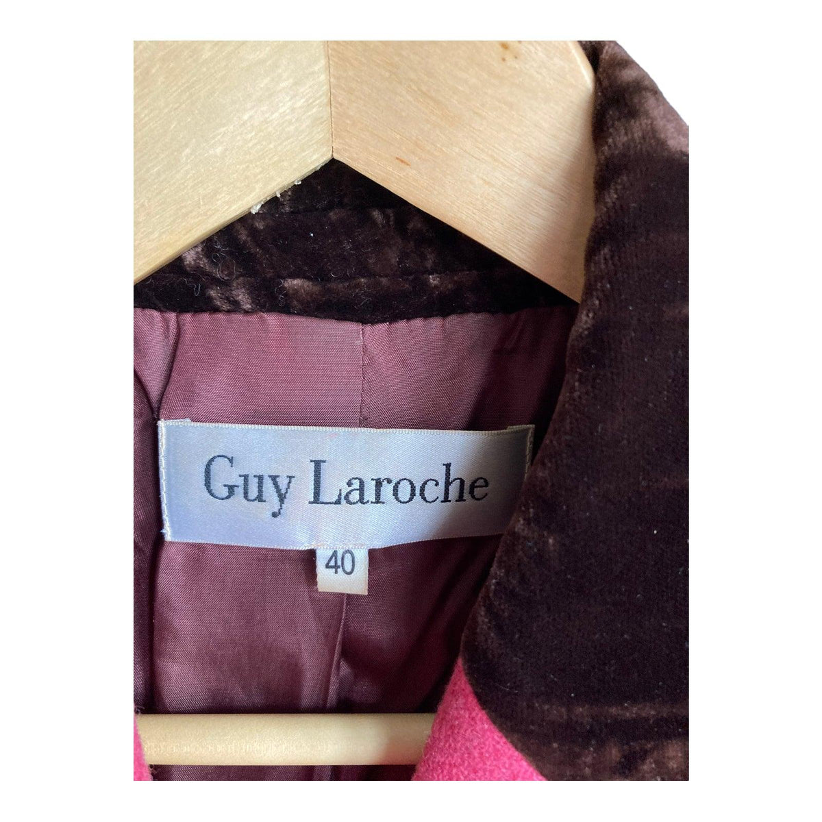 Guy Laroche Wool Pink & Brown Long Sleeved Jacket UK Size 12 - Ava & Iva