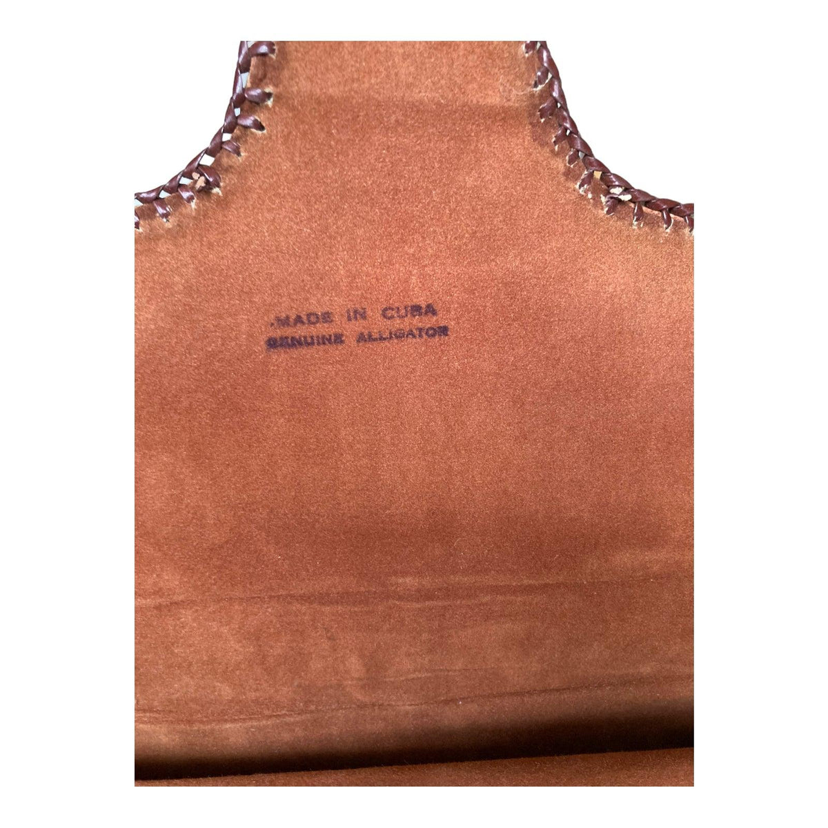 Vintage Genuine Alligator Brown Handbag - Ava & Iva