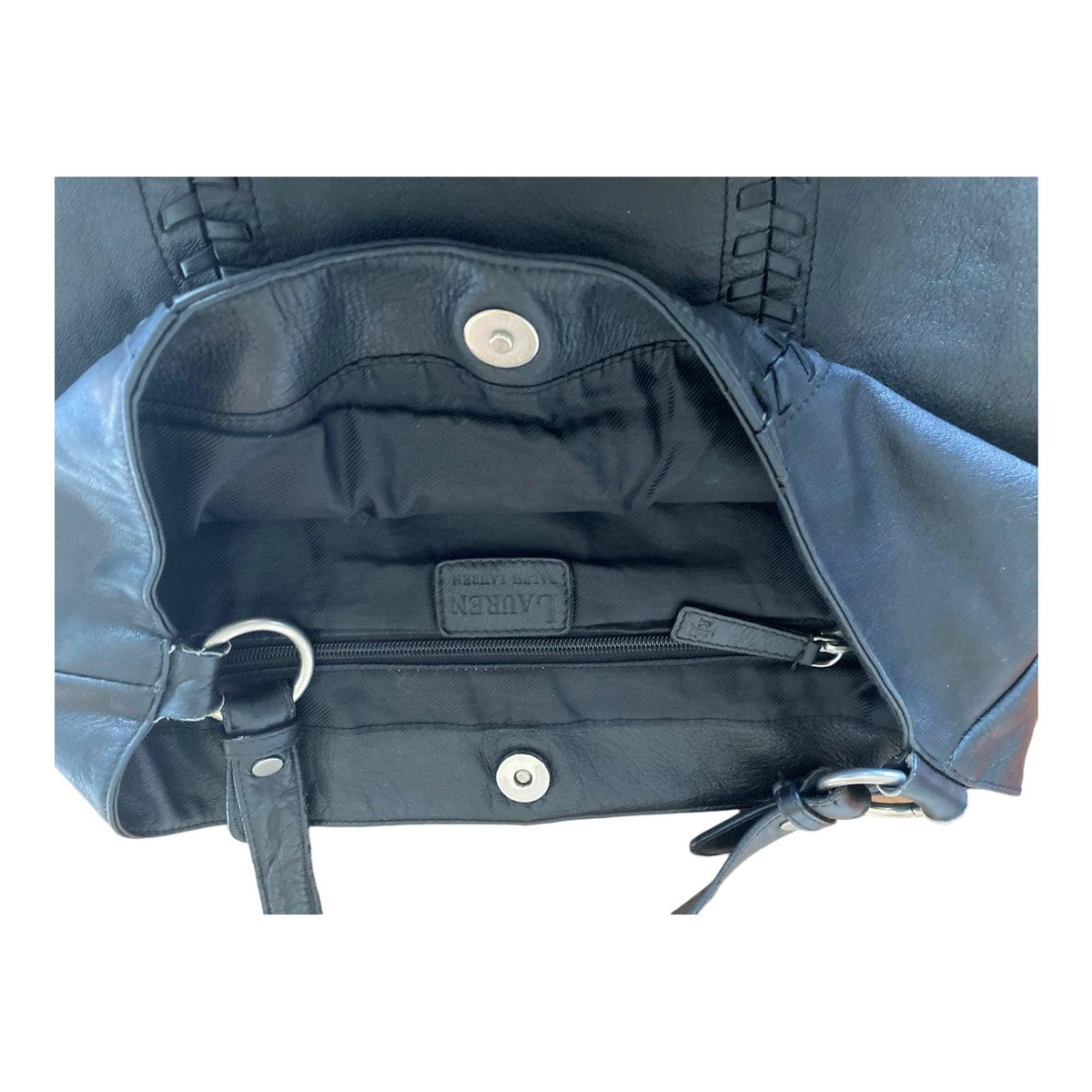 Ralph Lauren Leather Black Handbag - Ava & Iva