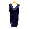 Morton Miles Velvet Saphire Blue Sleeveless Cocktail Dress UK Size 12 - Ava & Iva
