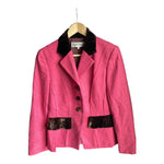 Guy Laroche Wool Pink & Brown Long Sleeved Jacket UK Size 12 - Ava & Iva