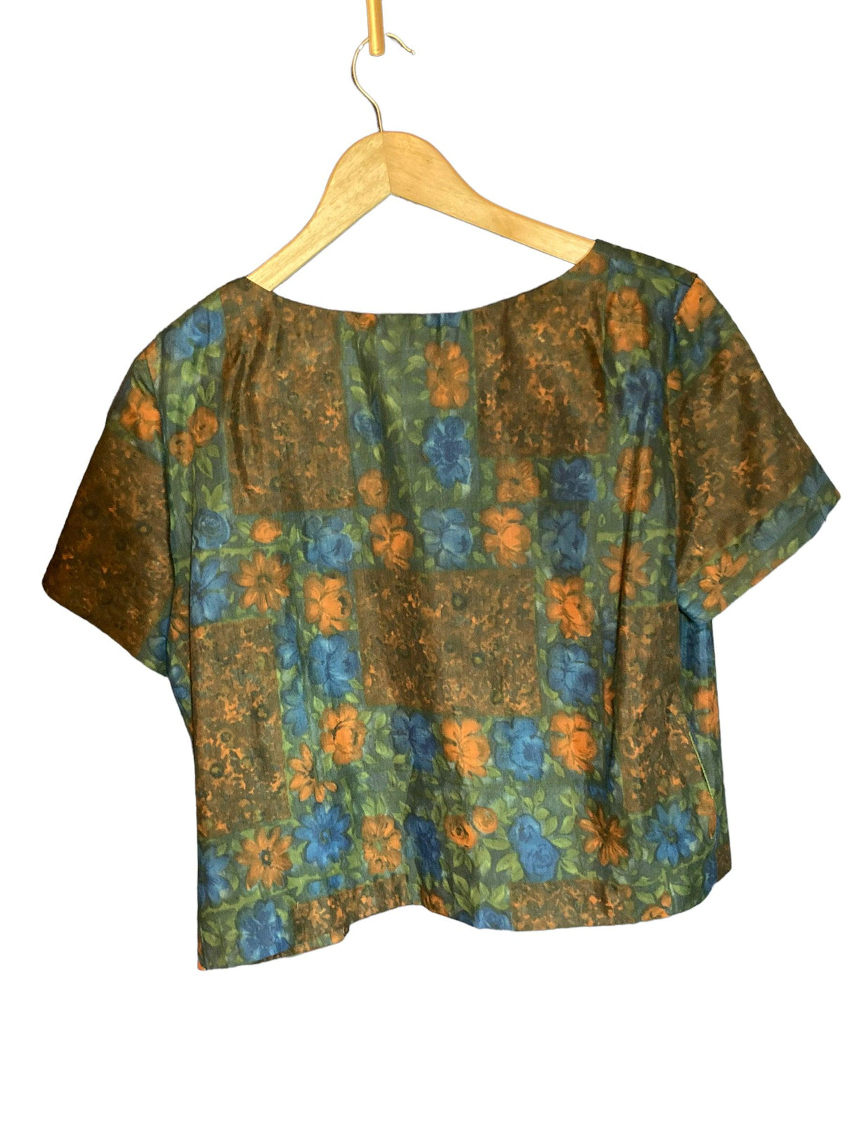 Rembiandt Original Cotton Multi-Coloured Short Sleeved Top UK Size 16 - Ava &amp; Iva