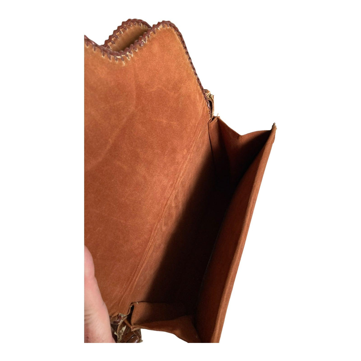 Vintage Genuine Alligator Brown Handbag - Ava & Iva