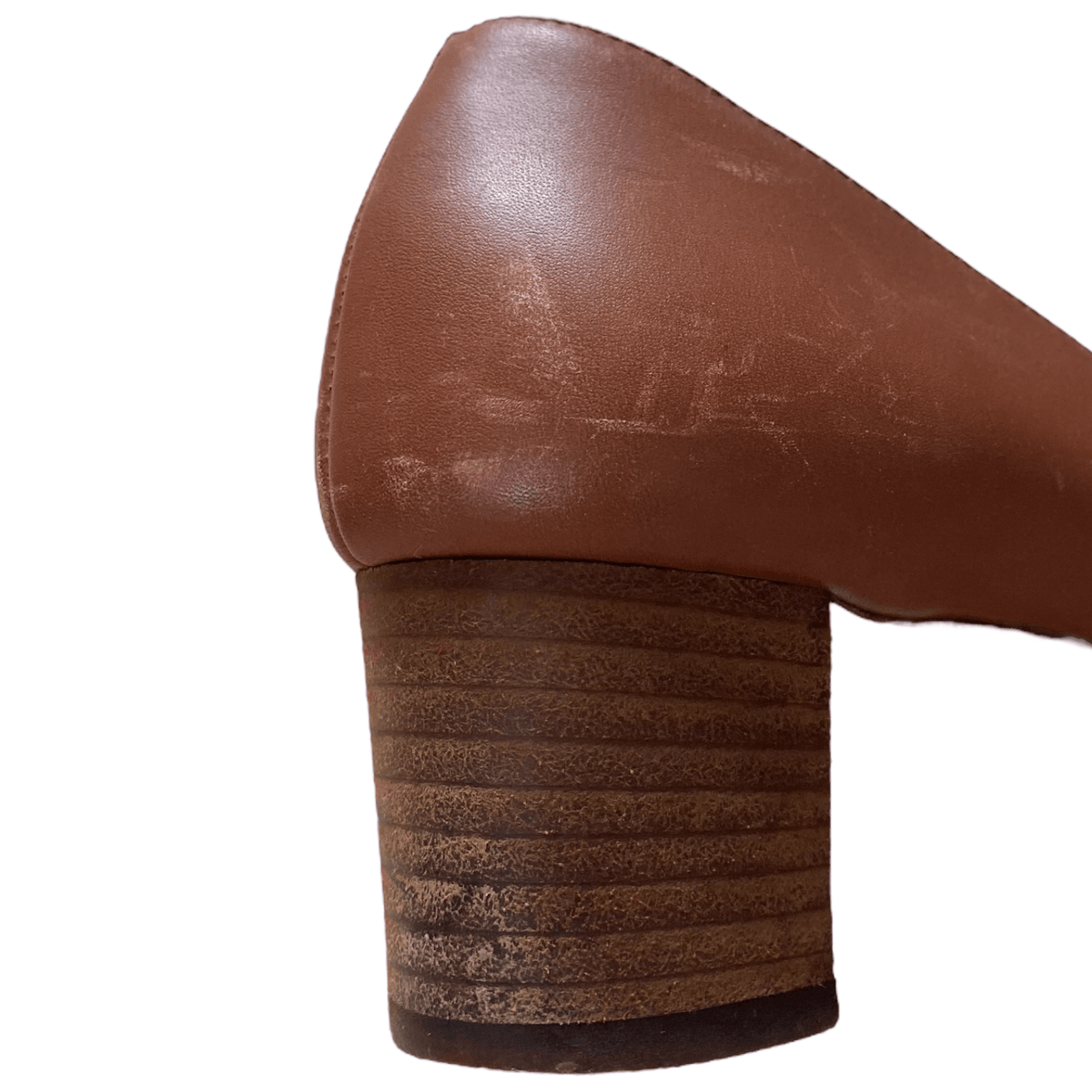 Ferragamo Leather Court Shoes Brown UK 7.5 EU 40.5 - Ava & Iva