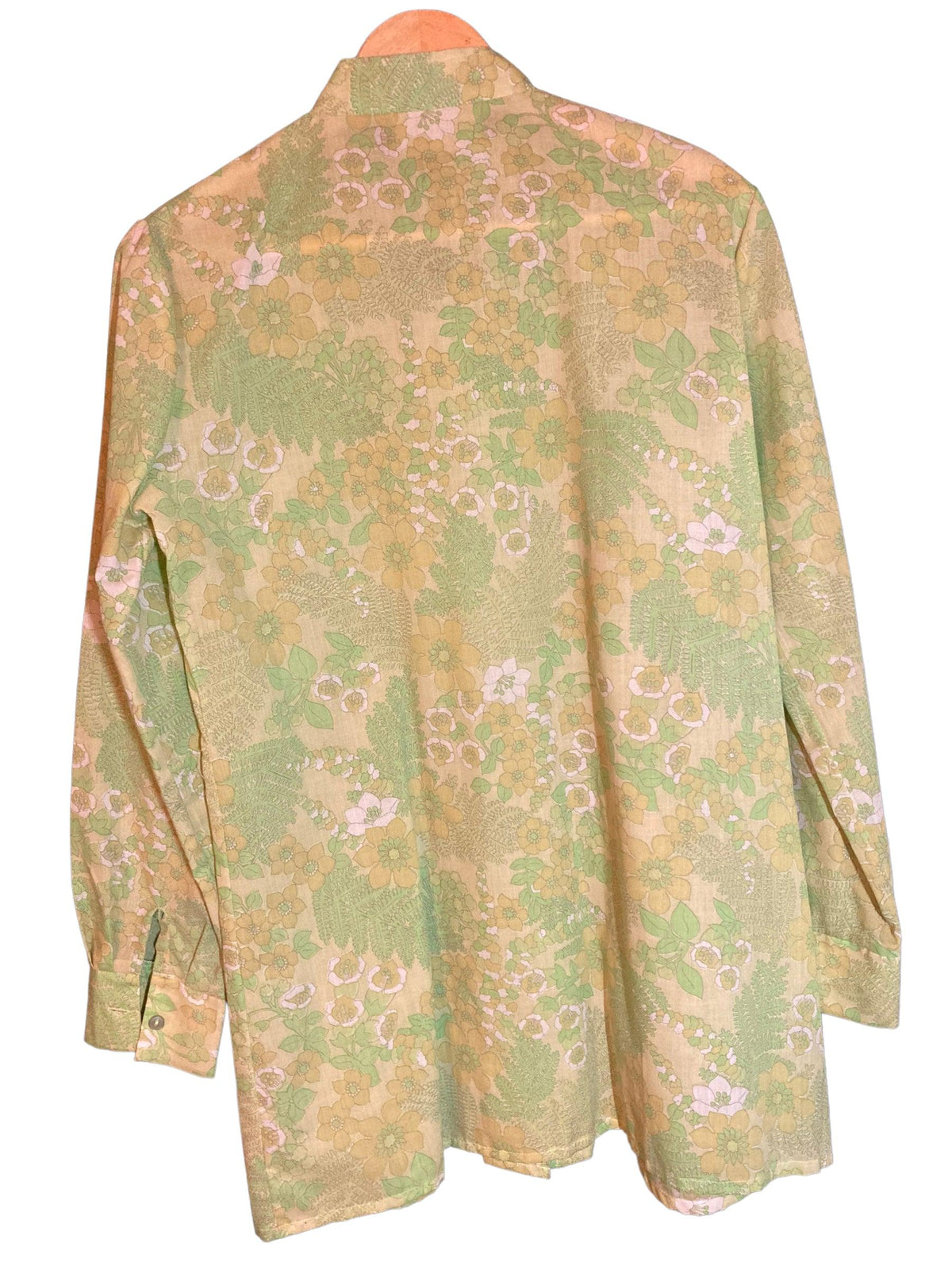 Debro Lime Green Long Sleeved Patterned Shirt Style Tunic UK Size 10 - Ava & Iva