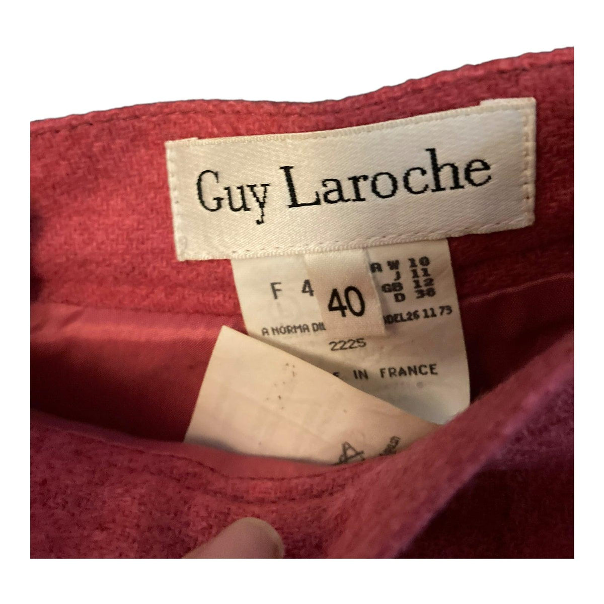 Guy Laroche Wool Pink Skirt UK Size 12 - Ava & Iva