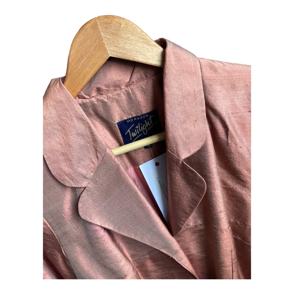 Monsoon Silk Coral 3/4 Sleeved Jacket UK Size 12 - Ava & Iva