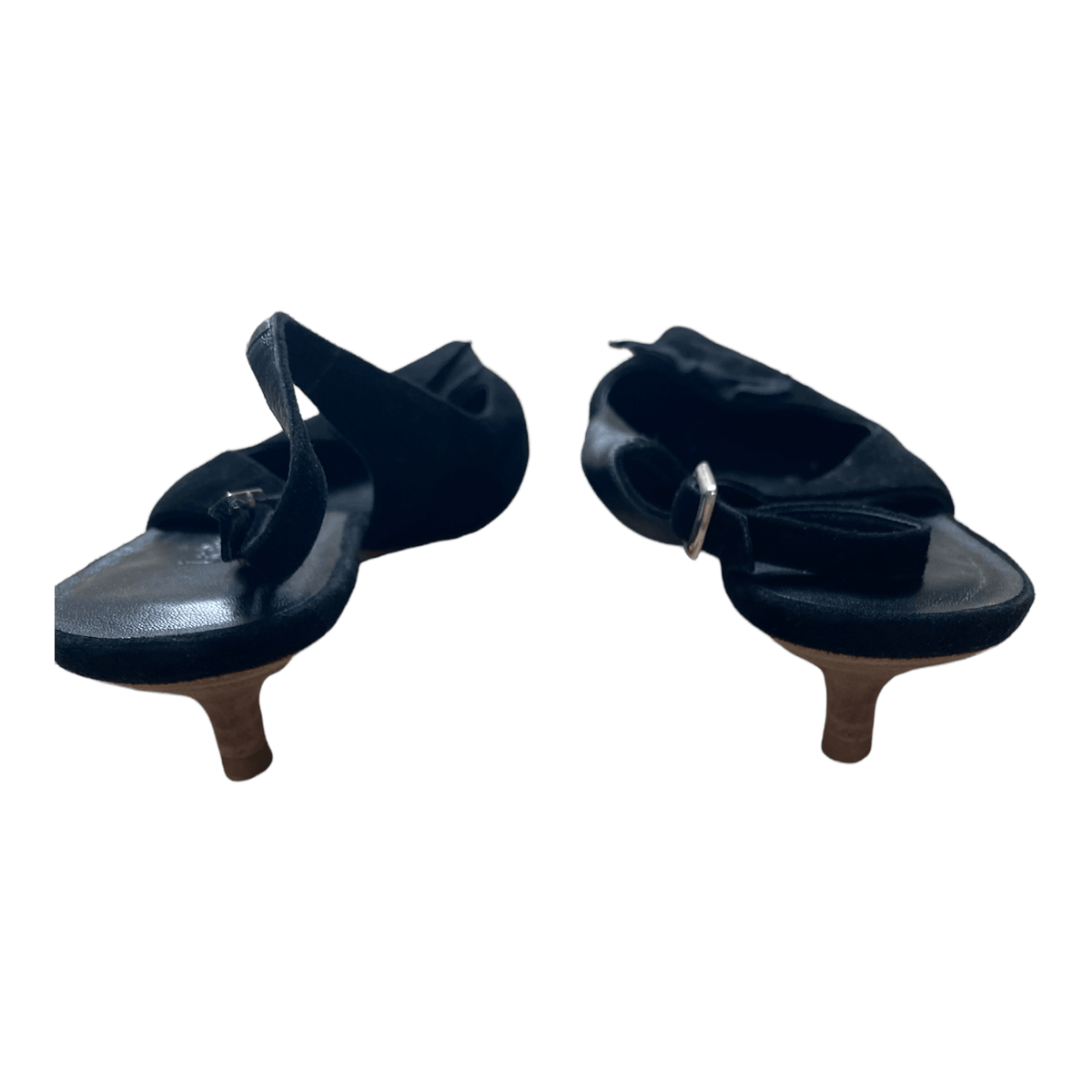 L.K. Bennett Suede Kitten Heels Black UK 6 EU 39 - Ava & Iva