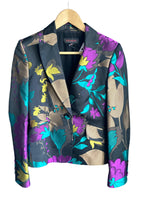Escada Silk Multi-Coloured Long Sleeved Jacket  UK Size 6 - Ava & Iva