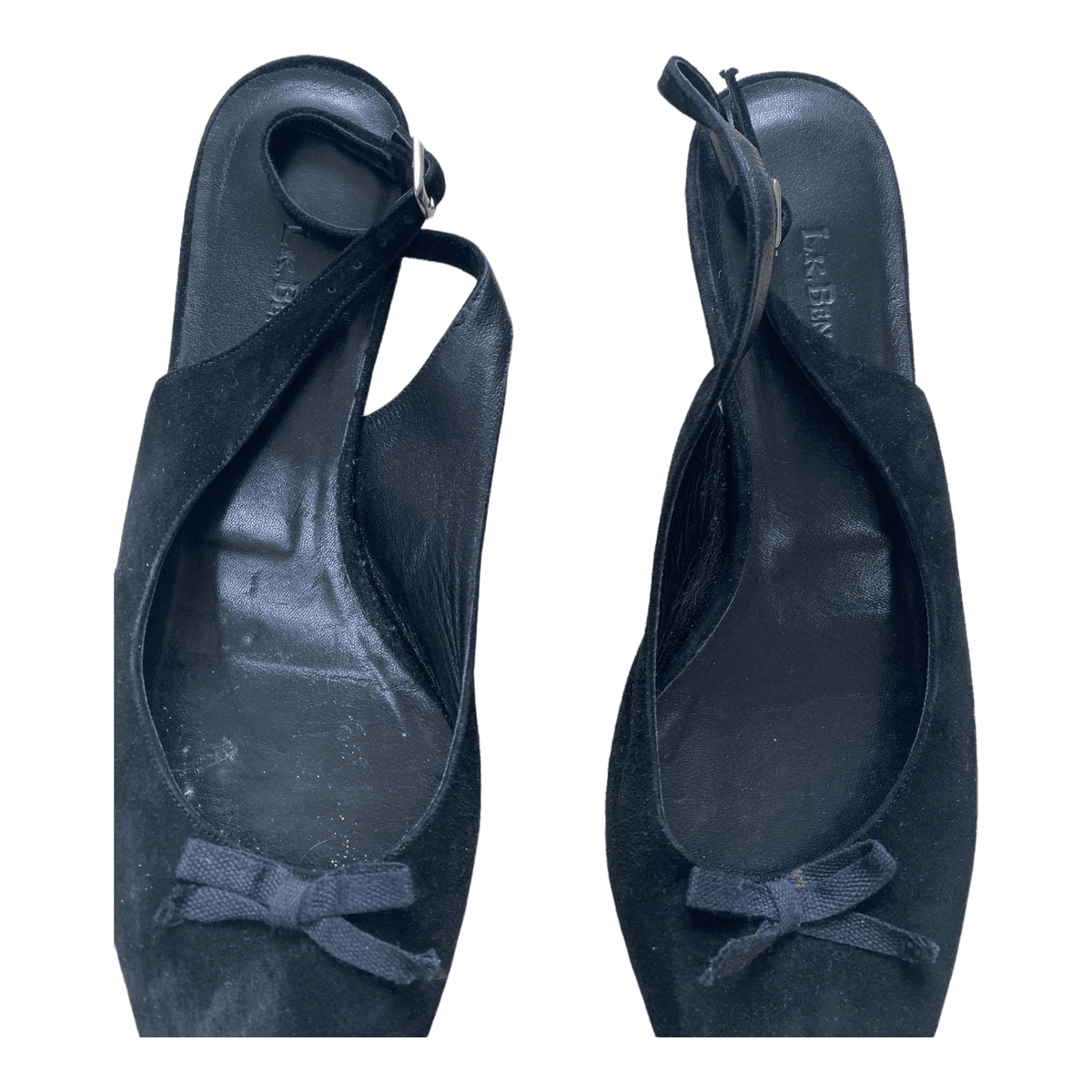 L.K. Bennett Suede Kitten Heels Black UK 6 EU 39 - Ava & Iva