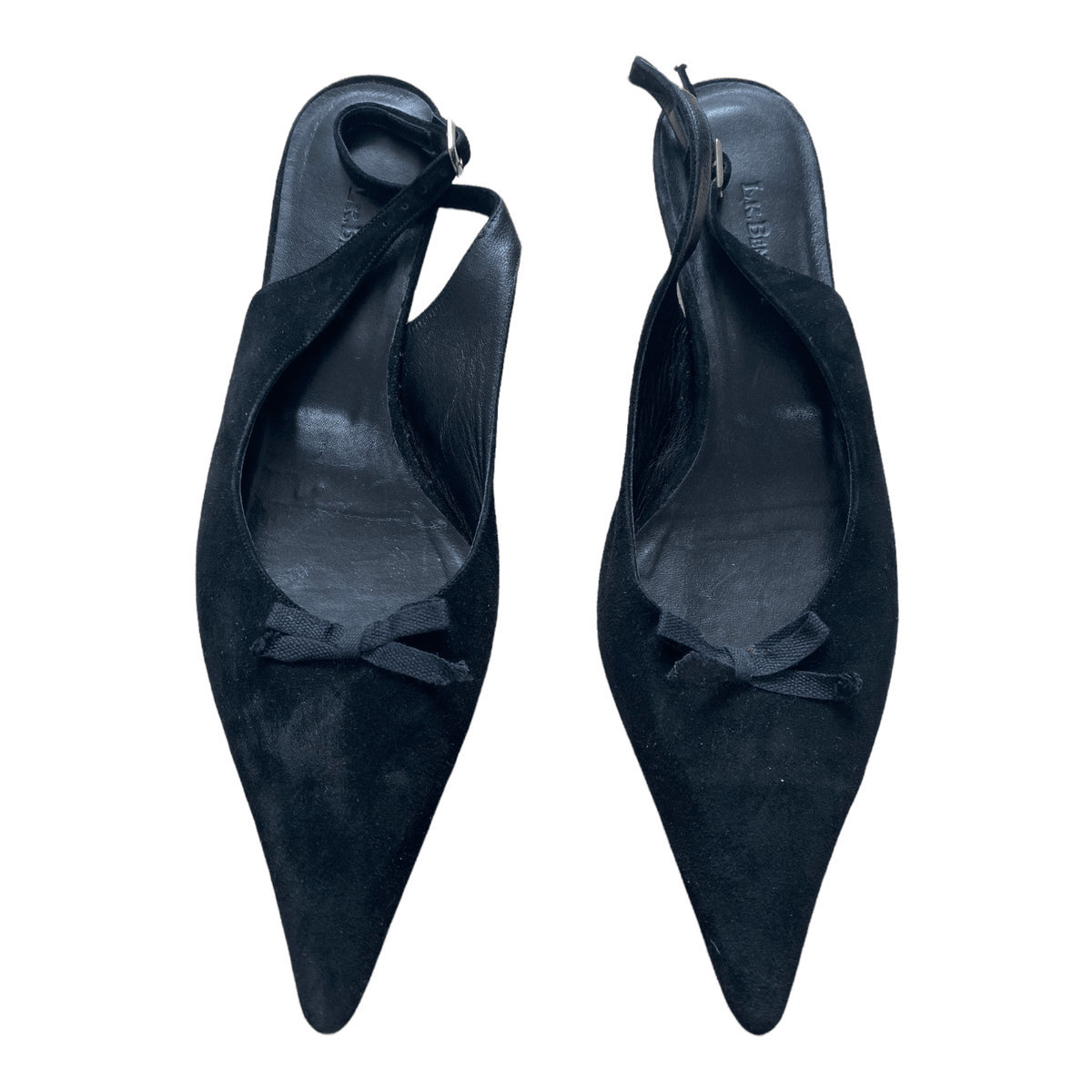 L.K. Bennett Suede Kitten Heels Black UK 6 EU 39 - Ava & Iva