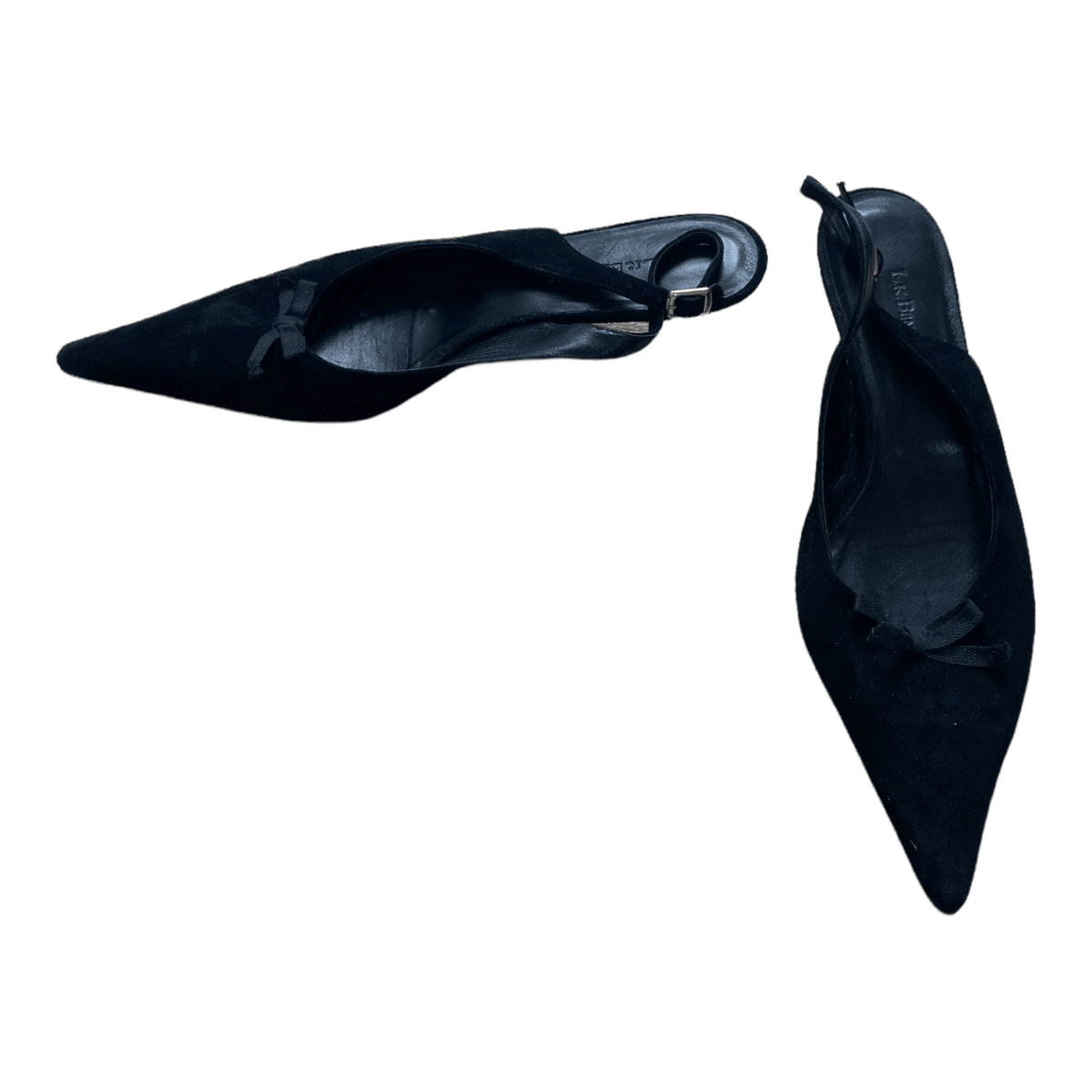 L.K. Bennett Suede Kitten Heels Black UK 6 EU 39 - Ava & Iva