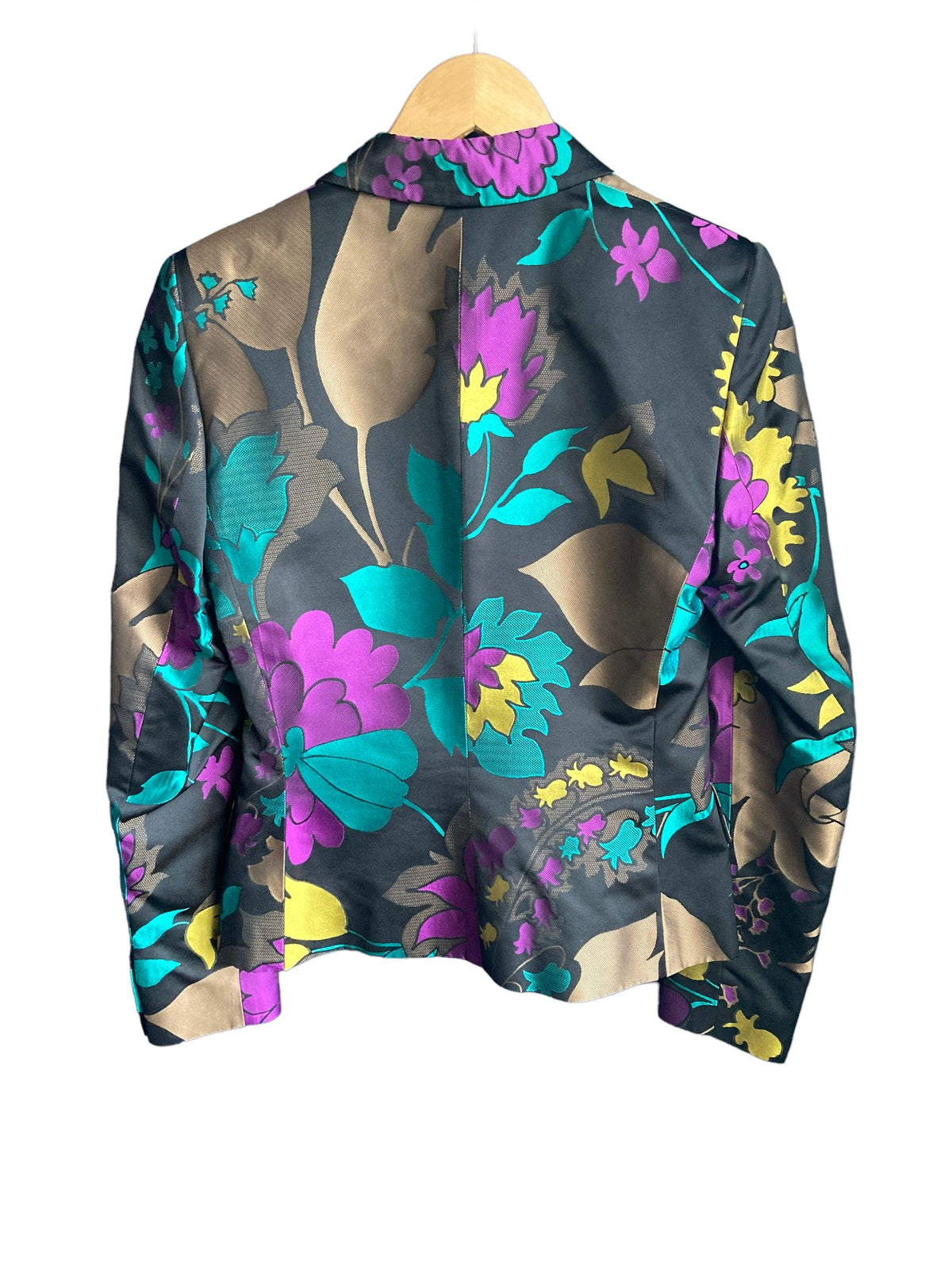 Escada Silk Multi-Coloured Long Sleeved Jacket  UK Size 6 - Ava & Iva