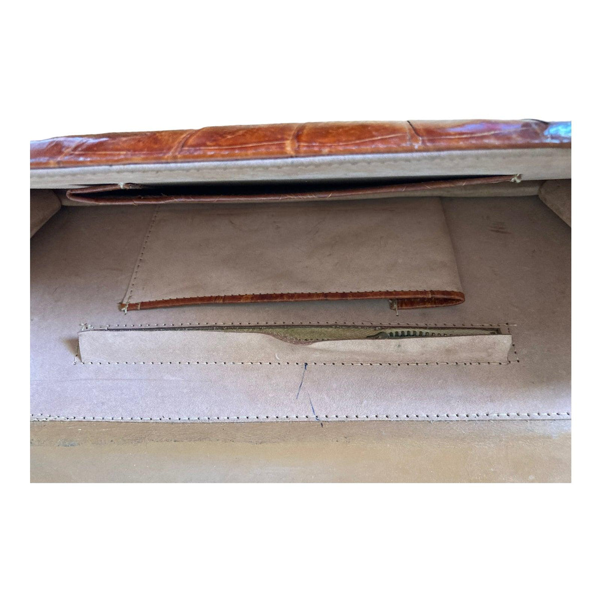 Vintage Leather Tan Clutch Bag - Ava & Iva