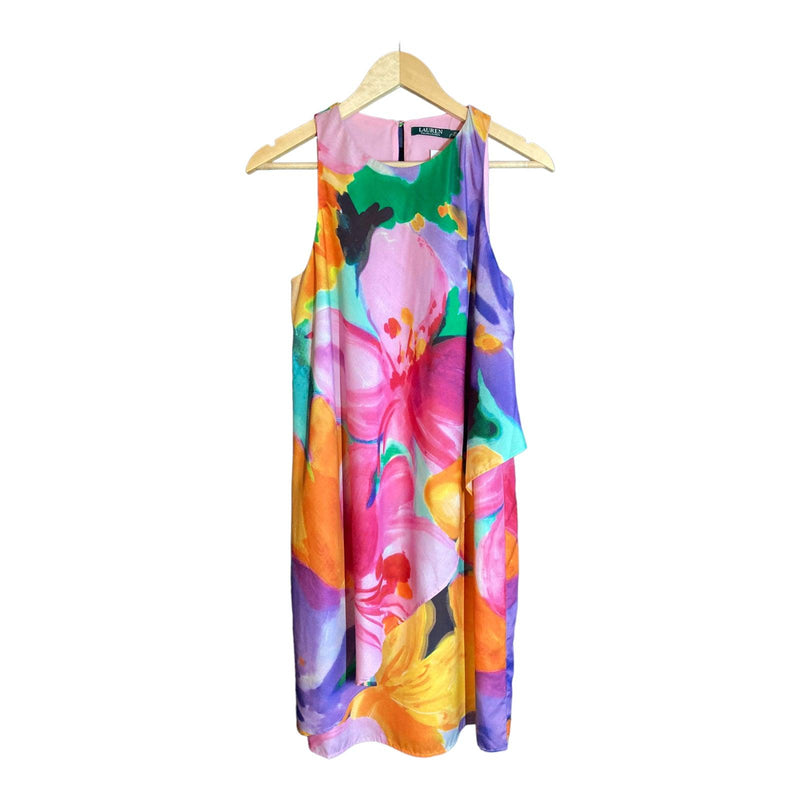 Ralph Lauren Multi-Coloured Sleeveless Dress UK Size 10 - Ava & Iva