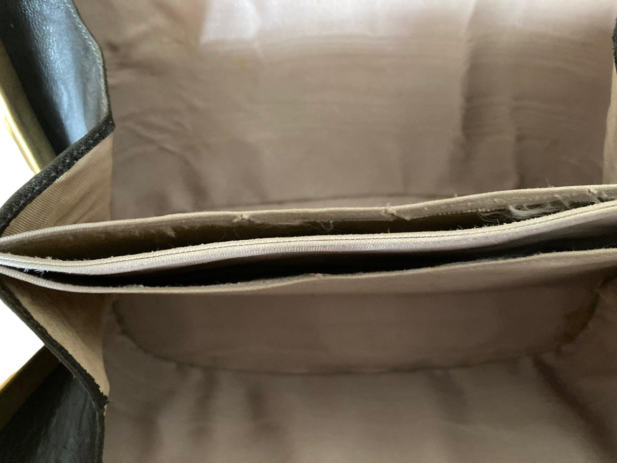 Vintage Leather Brown Snakeskin Handbag - Ava & Iva