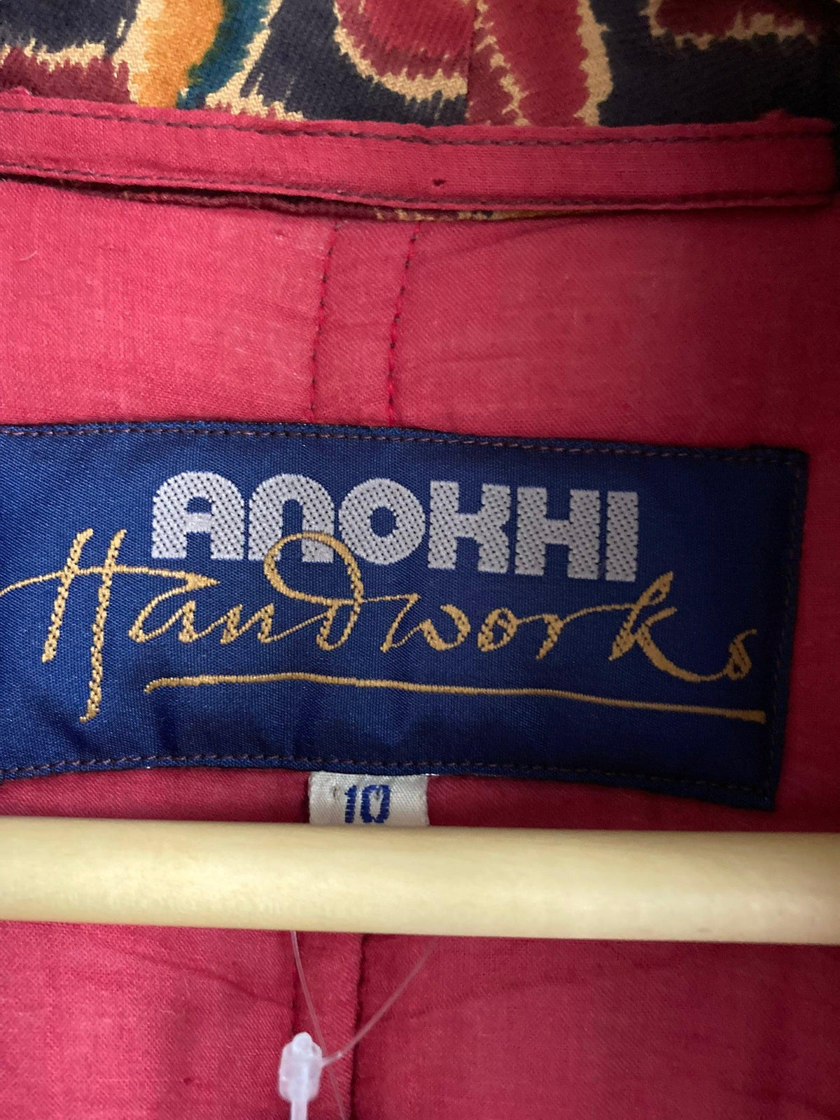 Anokhi Cotton Padded Rust Multi-Coloured Long Sleeved Jacket UK Size 10. - Ava & Iva