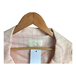 Ronit Zilkha Pink Pinstripe Long Sleeved Jacket UK Size 10 - Ava & Iva
