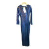 What A Girl Wants Navy Sequin Full Length Long Sleeved Dress UK Size 12 - Ava & Iva