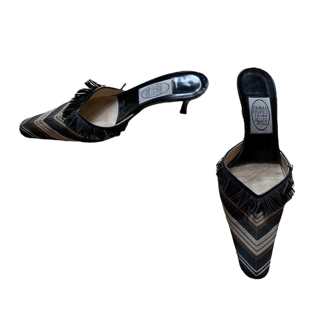 Emma Hope Suede Kitten Heeled Mules Black UK 6.5 EU 39.5 - Ava & Iva