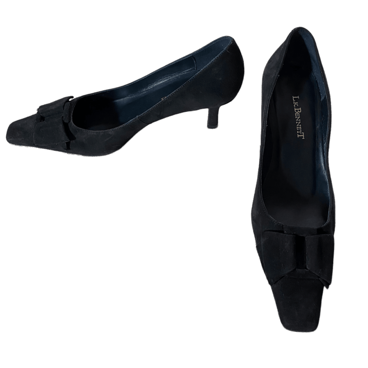 L.K Bennett Suede Court Shoes Black UK 6 EU 39 - Ava & Iva