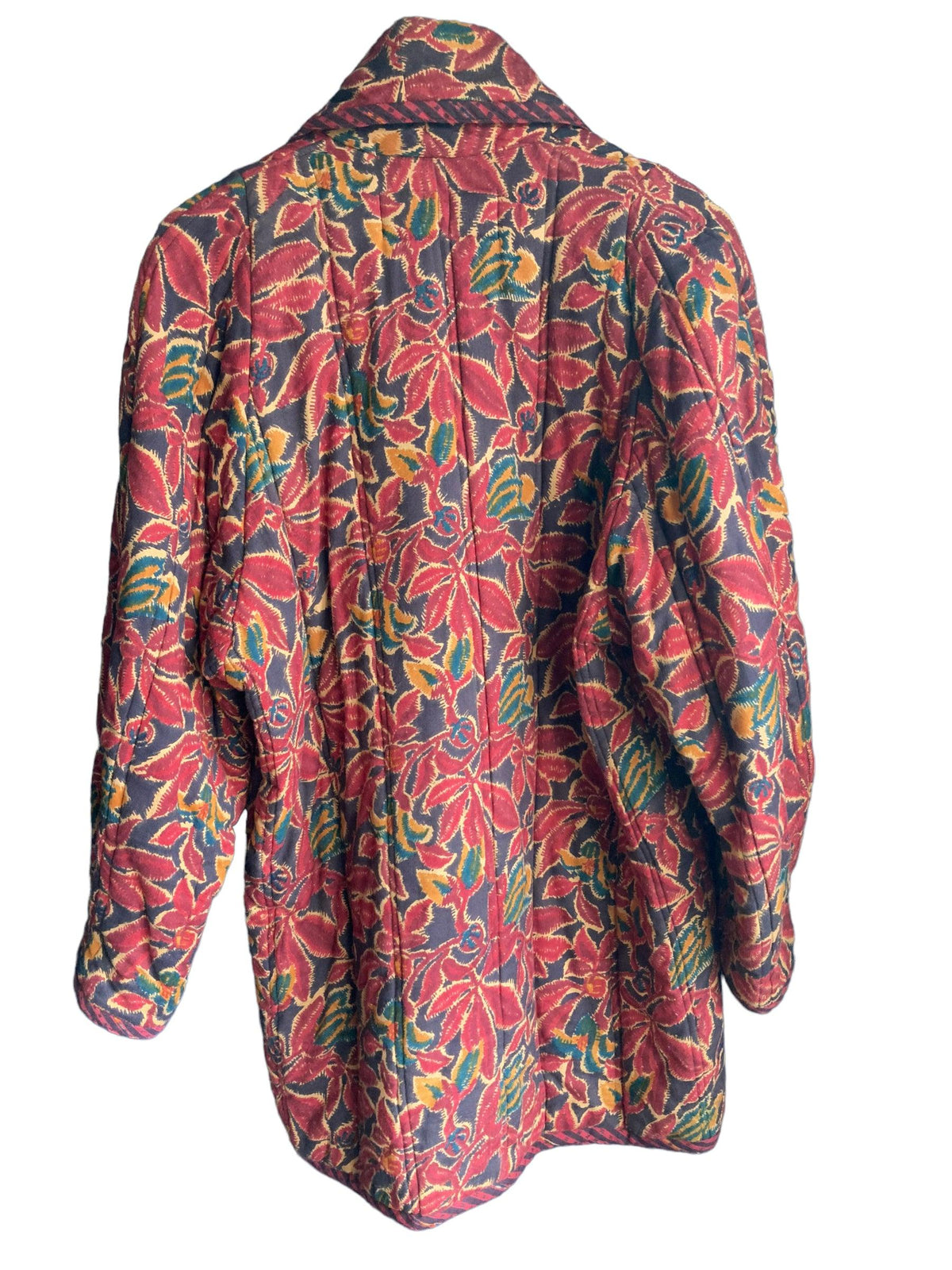 Anokhi Cotton Padded Rust Multi-Coloured Long Sleeved Jacket UK Size 10. - Ava & Iva