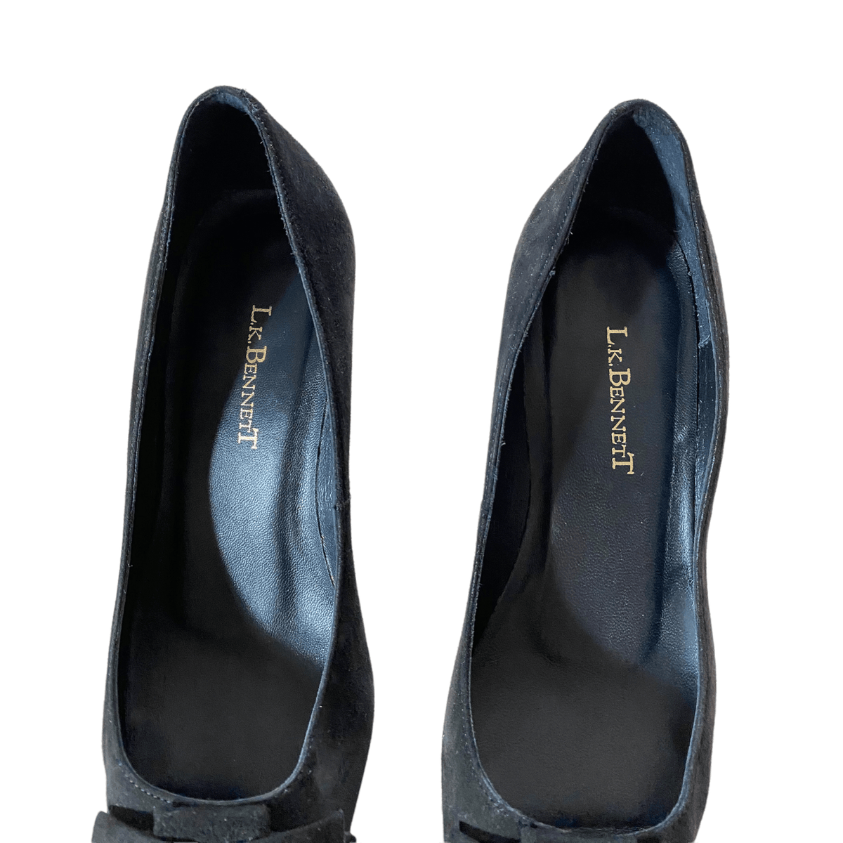 L.K Bennett Suede Court Shoes Black UK 6 EU 39 - Ava & Iva