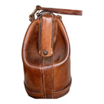 Vintage Leather Tan Fixed Handle Handbag - Ava & Iva