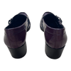 Geox Leather Block Heel Loafers Purple UK 6 EU 39 - Ava & Iva