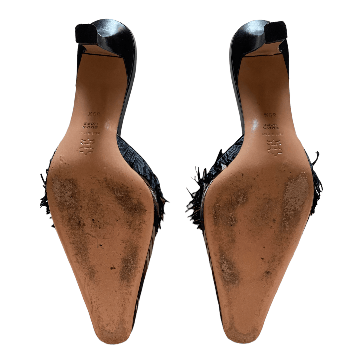 Emma Hope Suede Kitten Heeled Mules Black UK 6.5 EU 39.5 - Ava & Iva