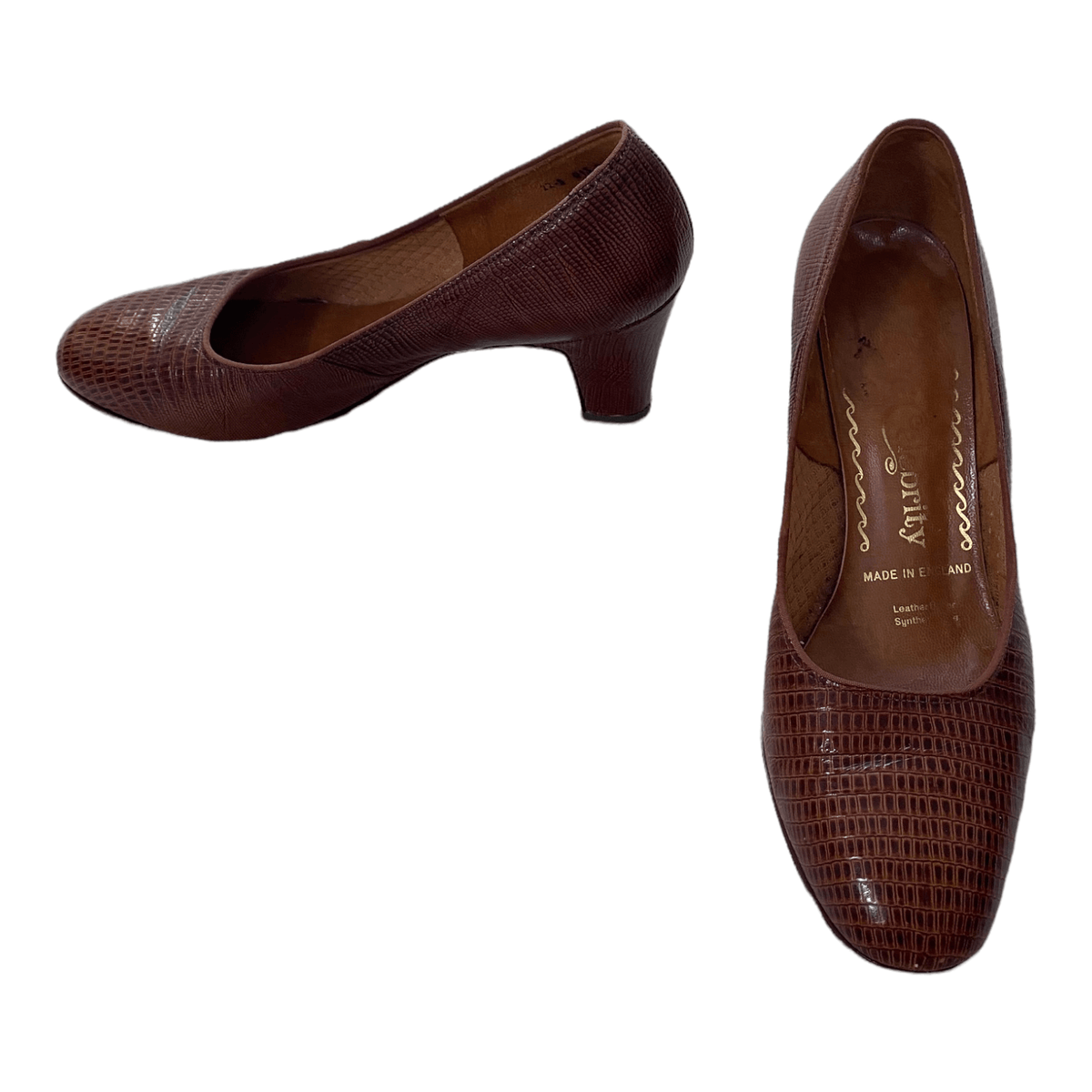 Norvic Celebrity Leather Court Shoes Brown UK 7 EU 40 - Ava & Iva