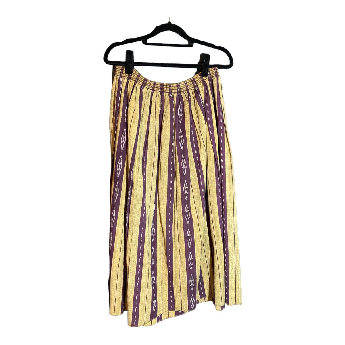 Liberty Cotton Mustard & Purple Skirt UK Size 12 - Ava & Iva