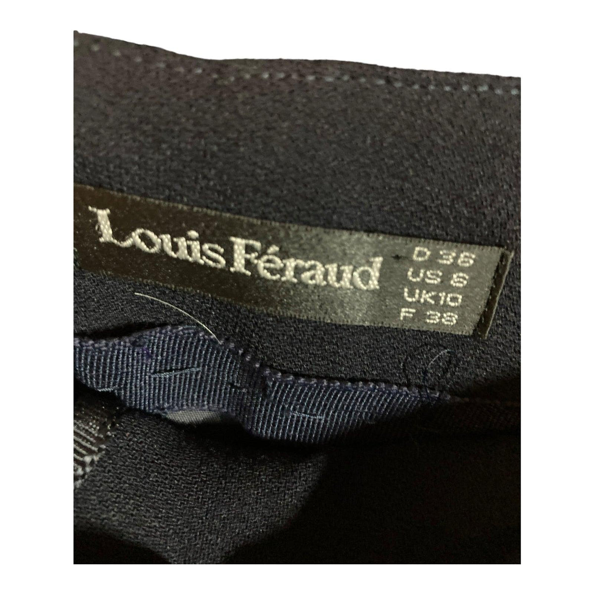 Louis Feraud Wool Navy Skirt Suit UK Size 10 - Ava & Iva