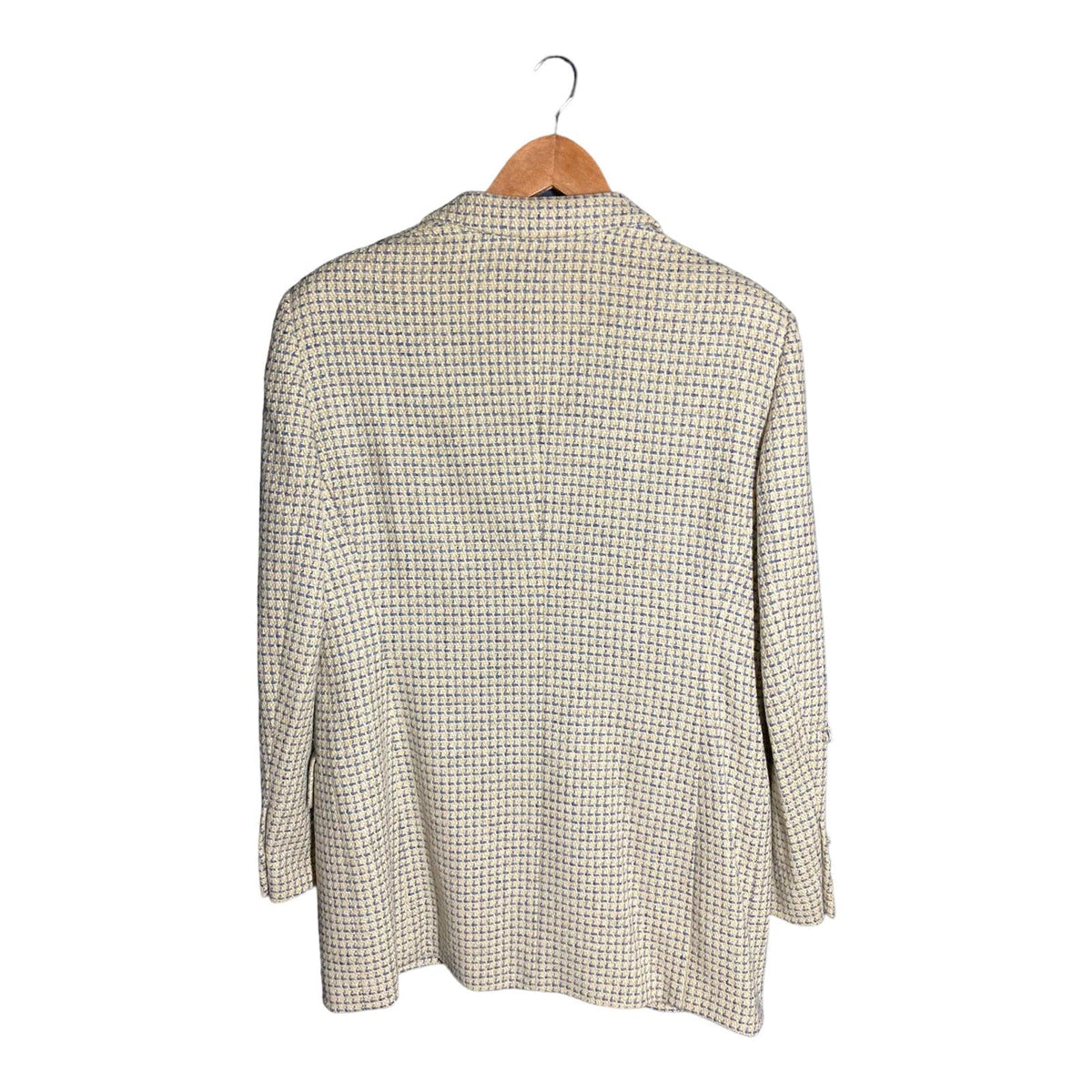 Escada Cashmere Cream & Grey Long Sleeved Jacket UK Size 10 - Ava & Iva