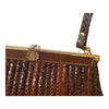 GE Brown Clutch Bag With Removable Shoulder Strap - Ava & Iva
