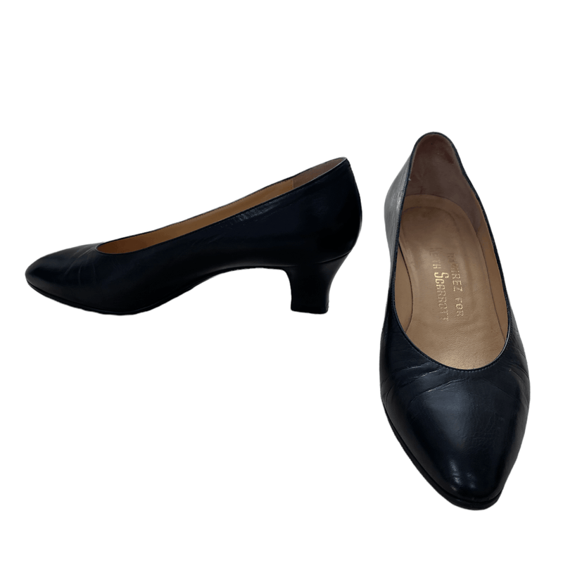 Ramirez Leather Court Shoe Black UK 4 EU 37 - Ava & Iva