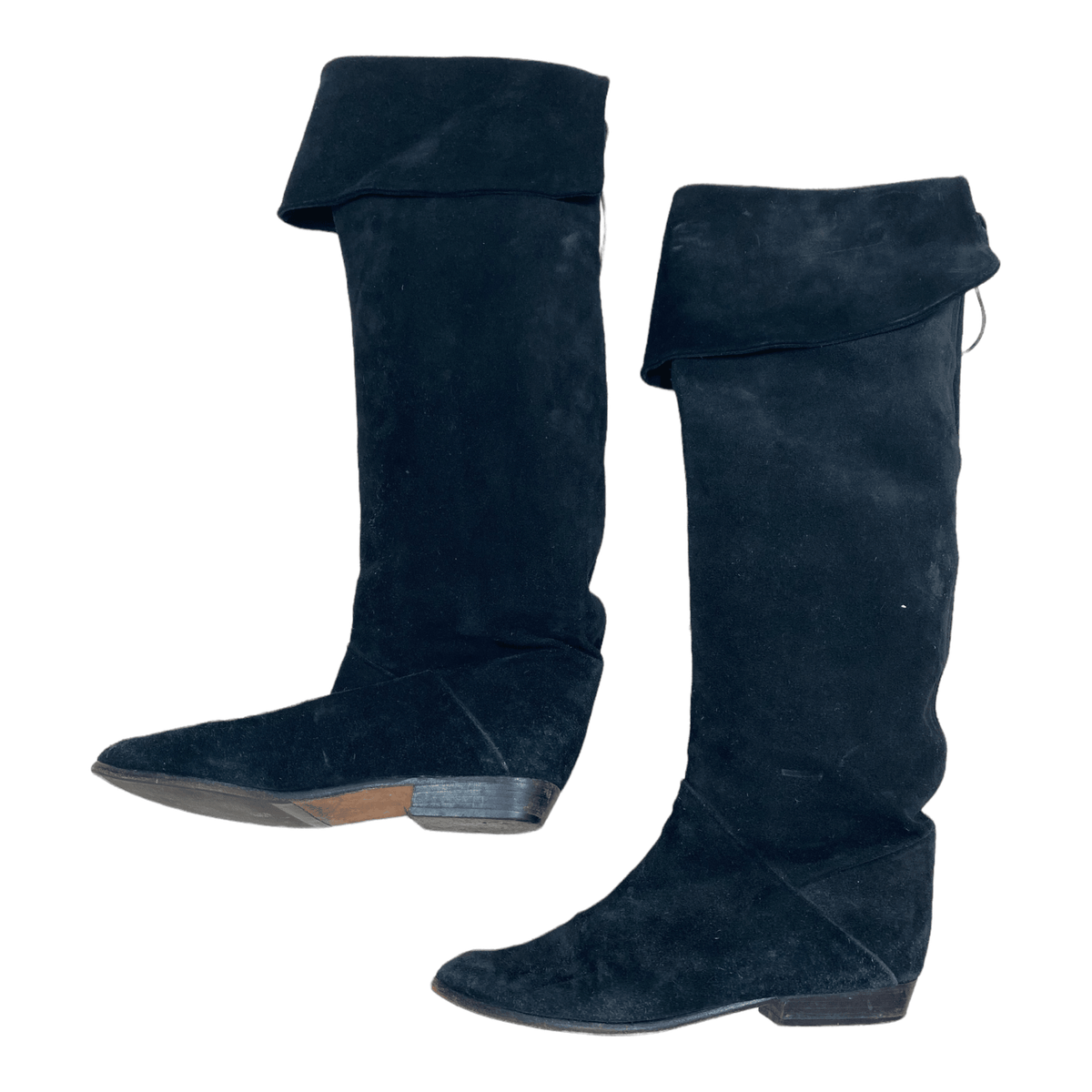 Suede Over The Knee Boots Black UK 7 EU 40 - Ava & Iva