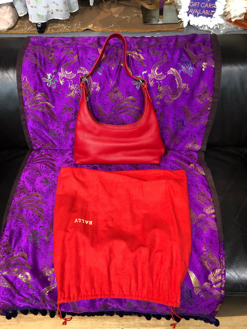 Small Bally red leather handbag - Ava & Iva
