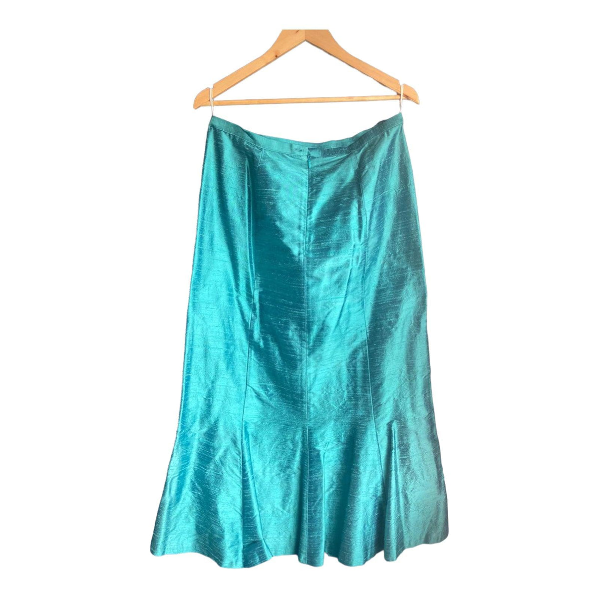 Kirsten Krog Silk Aqua Two Piece Skirt and Sleeveless Top UK Size 14 - Ava & Iva