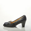 Rayne Leather Black Court Shoe UK Size 7.5. - Ava & Iva