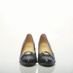 Rayne Leather Black Court Shoe UK Size 7.5. - Ava & Iva