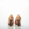 Escada Leather Pale Pink Handsewn Mocassin Heeled Shoe UK Size 7. - Ava & Iva
