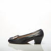 Salvatore Ferragamo Leather Black Pump Style Shoe UK Size 5.5. - Ava & Iva