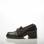 Bally Leather Black Slip On Shoe UK Size 6. - Ava & Iva