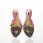 Carvella Leather Pink Wedge Peeptoe Mules UK Size 7. - Ava & Iva