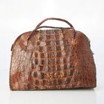 Vintage Genuine Crocodile Brown Fixed Handle Bag - Ava & Iva