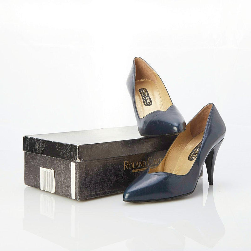 Roland cartier navy shoes Clearance