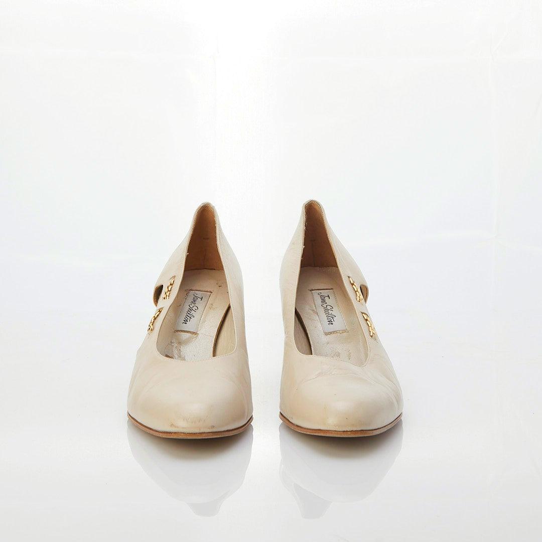 Jane Shilton Leather Cream Shoe UK Size 8 (EU41) - Ava & Iva