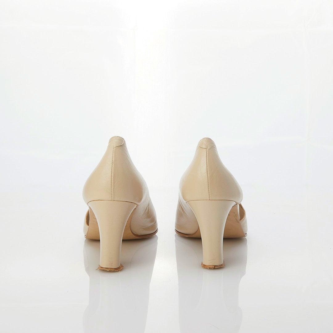 Jane Shilton Leather Cream Shoe UK Size 8 (EU41) - Ava & Iva