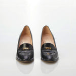 Harrods Leather Black Court Shoe UK Size 8. - Ava & Iva